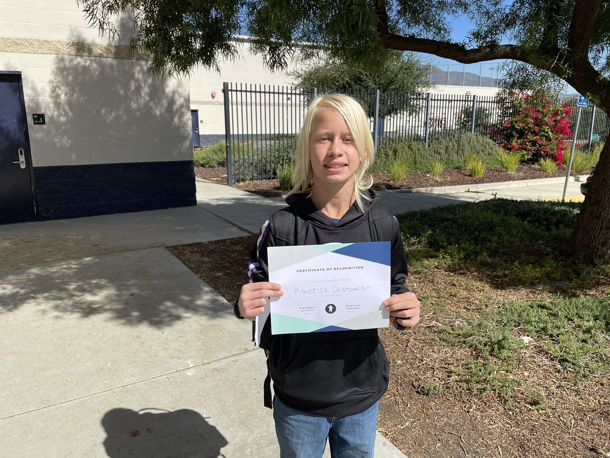 CONGRATS TO OUR GRIZZLY OF THE WEEK: MAVERICK C!! WE’RE SO GLAD YOU’RE A GRIZZLY!🐻