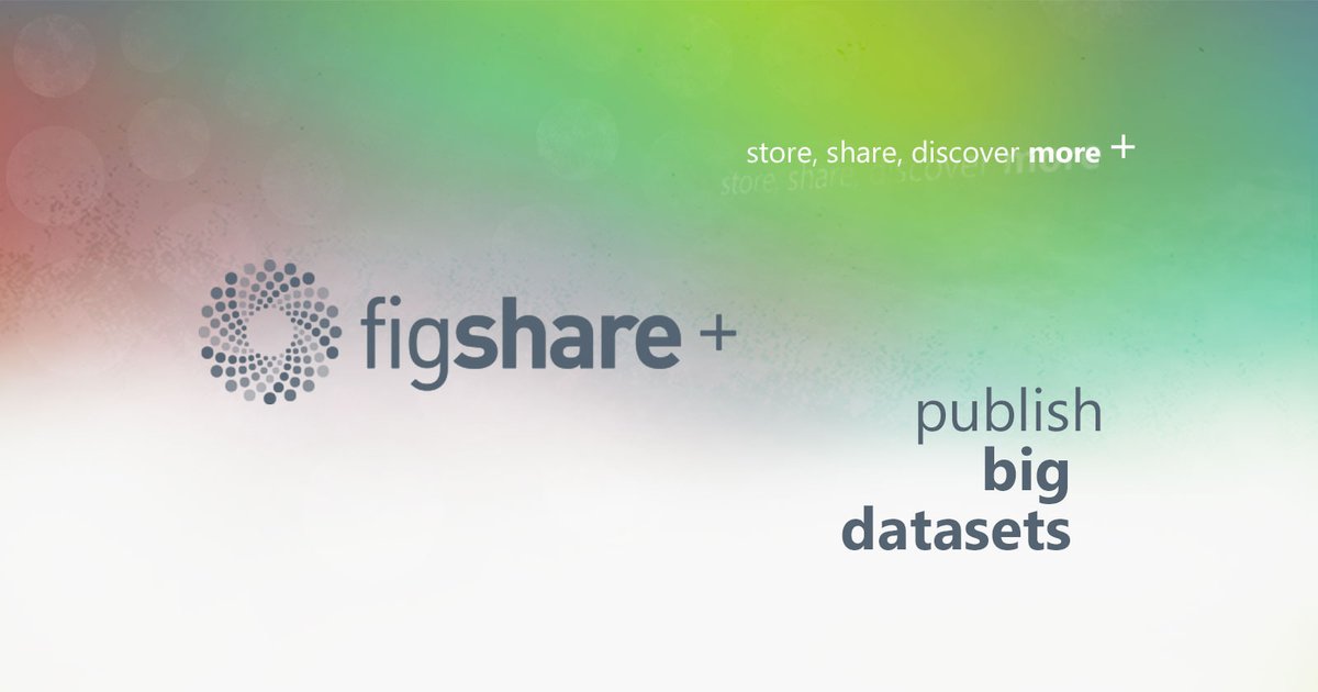 Introducing Figshare+, a FAIR repository for big datasets!

Publish big datasets ranging from over 100GB+ up to many TBs and benefit from guidance on making the data more #discoverable and #reusable! 

Read more: ow.ly/TNJZ50GrvOQ