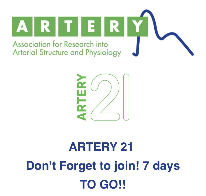 7 days to go! Register here arterysociety.org/our-activities… #ARTERY21 #Arteryconf21