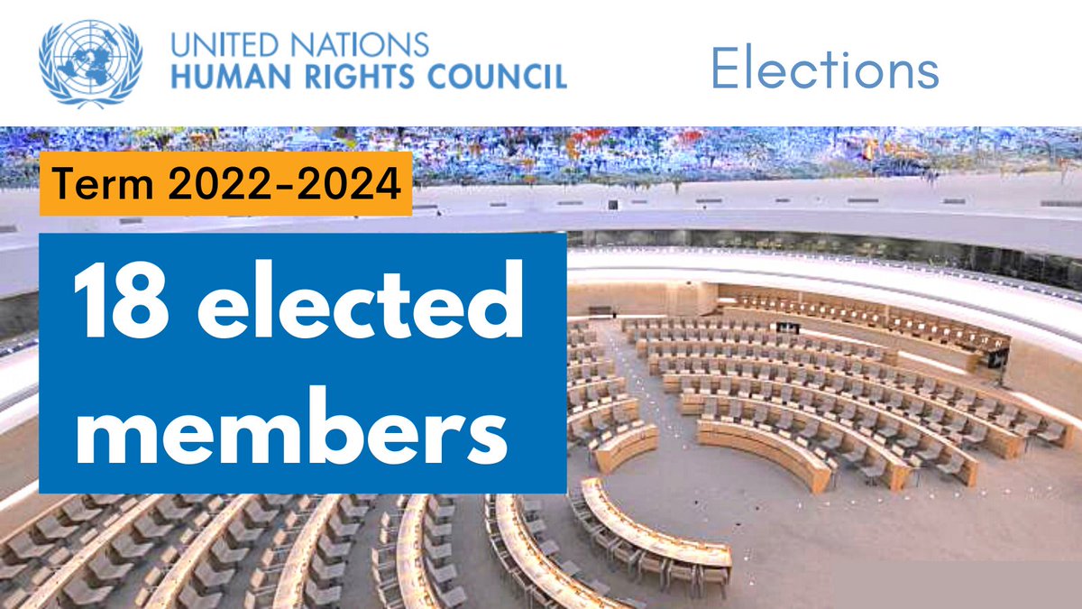 The <a href="/UN/">United Nations</a>🇺🇳 General Assembly elected 18 members of the #HumanRights Council bit.ly/3j0pAUY

Argentina🇦🇷
Benin🇧🇯
Cameroon🇨🇲
Eritrea🇪🇷
Finland🇫🇮
Gambia🇬🇲
Honduras🇭🇳
India🇮🇳
Kazakhstan🇰🇿
Lithuania🇱🇹
Luxembourg🇱🇺
Malaysia🇲🇾
Montenegro🇲🇪
Paraguay🇵🇾
Qatar🇶🇦
Somalia🇸🇴
UAE🇦🇪
USA🇺🇸