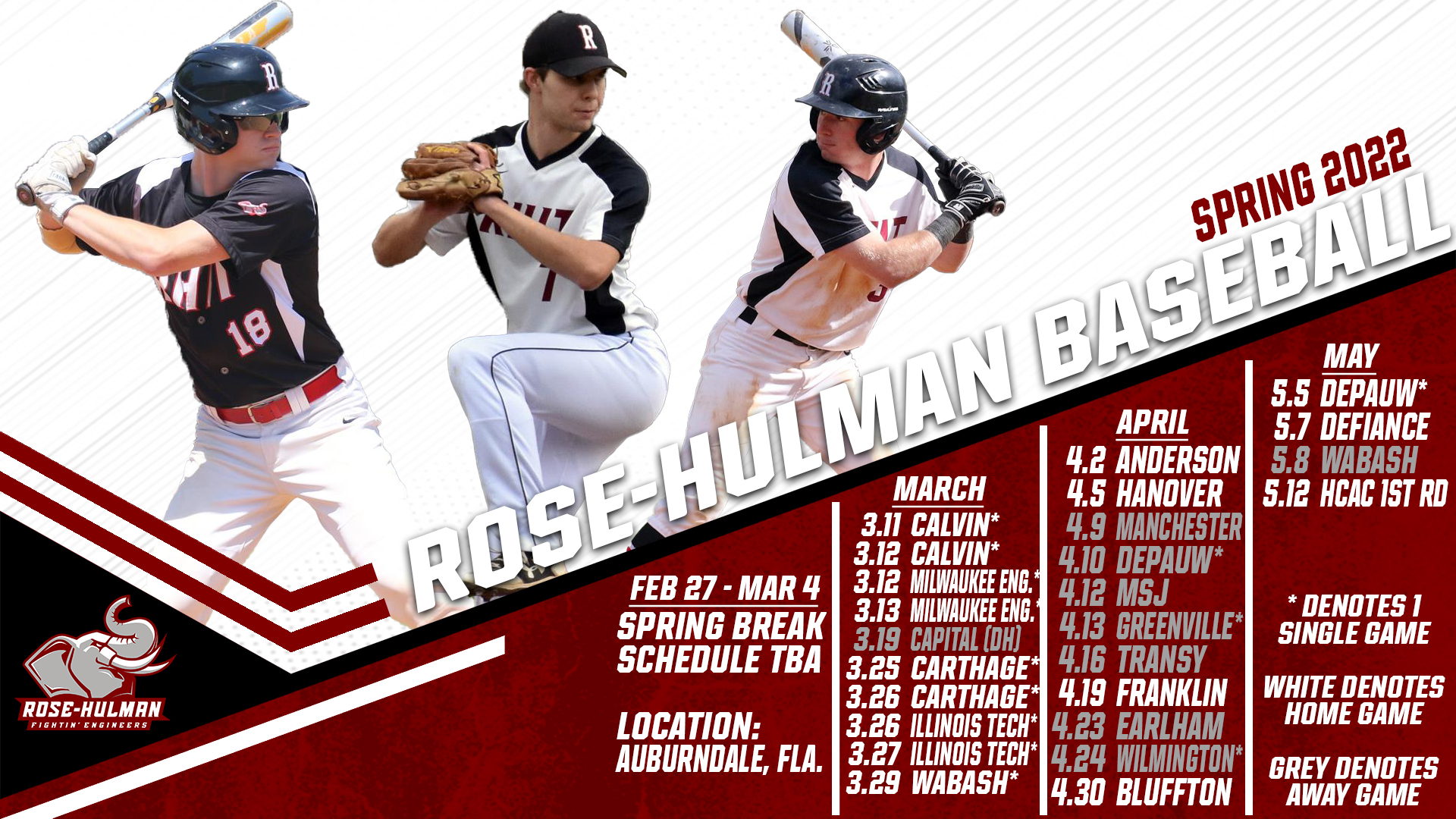 Baseball Schedule October 2022 Rose-Hulman Sports On Twitter: "Baseball: The 2022 Rose-Hulman Baseball  Schedule Is Now Available! First-Year Head Coach Adam Rosen Will Lead The  Fightin' Engineers Into A Spring Schedule That Features 20 Home Games.