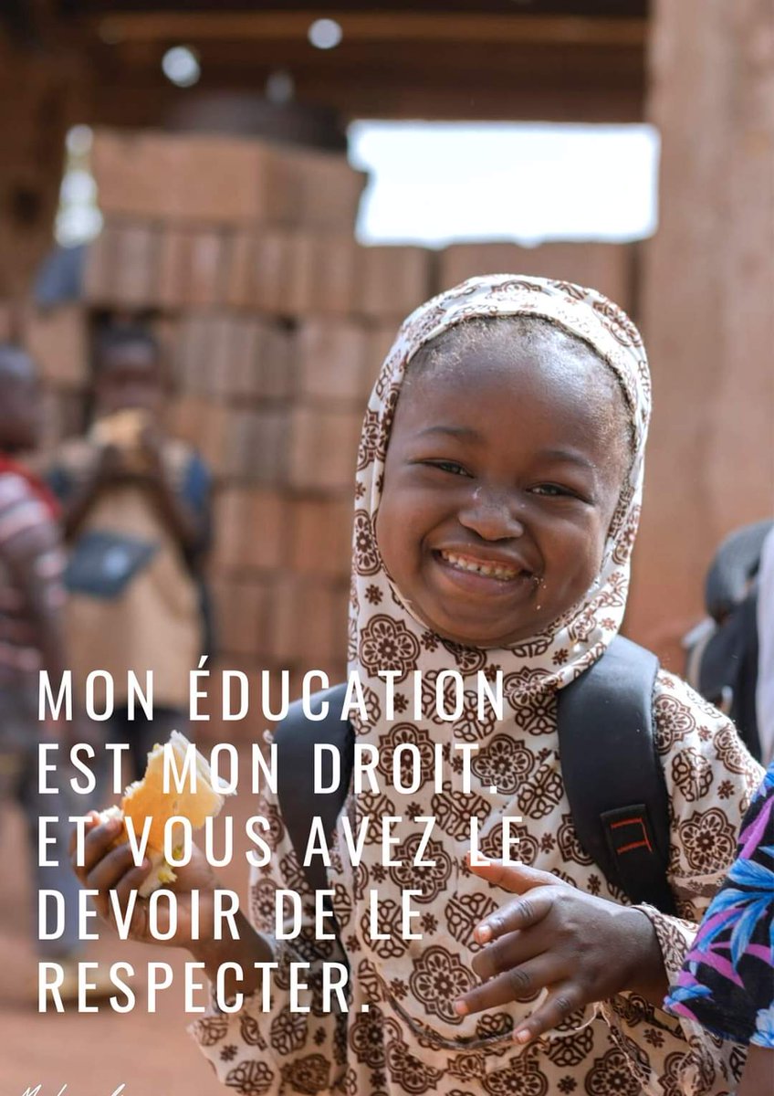 Educ4F's tweet photo. Le 11 Octobre a été célébré la Journée Internationale de la Jeune Fille. Nous nous joignons, bien qu'en retard, aux milliers de voix élevées pour réclamer leurs droits dont l'un des fondamentaux est l'Accès à l'éducation, de qualité.
#Edu4future
#JIJF
CP : @OusmaneMakaveli https://t.co/rFSbX8ORYd