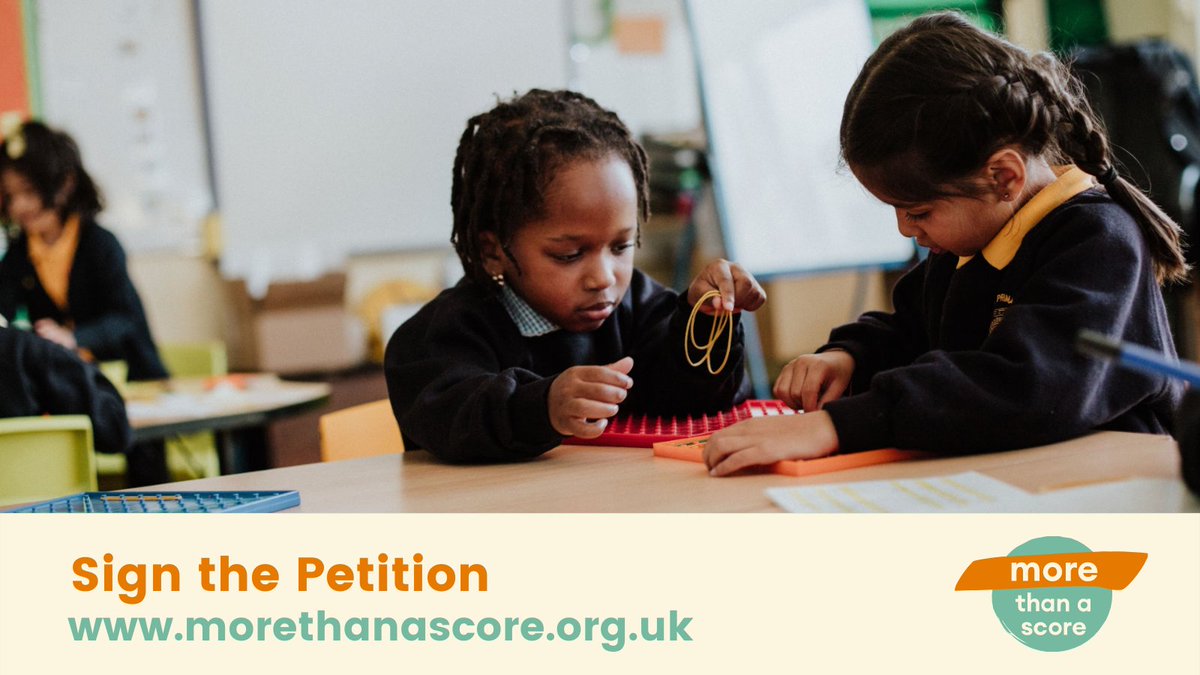 MoreThanScore's tweet photo. Making 4-year-olds sit tests in English &amp; maths is NOT a positive experience; does NOT help teachers get to know children and is NOT helpful. Sign our petition today: https://t.co/yioYyncbs1
#ScrapBaseline @TeacherTapp https://t.co/N2yDusjxri