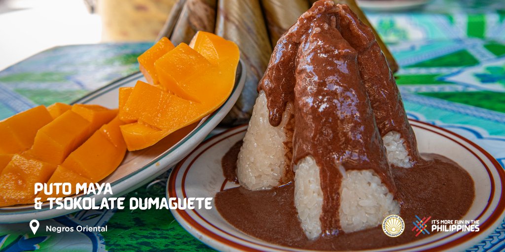 TourismPHL's tweet photo. Taste the sweet life that awaits you in the Visayas with treats like Bohol’s sugary Calamay, Cebu’s world-famous Dried Mangoes, Negros Oriental’s Puto Maya &amp; Tsokolate Dumaguete, and Siquijor’s Peanut Brittle.

#MoreFunAwaits #ItsMoreFunInThePhilippines https://t.co/GqSp9aLbLX