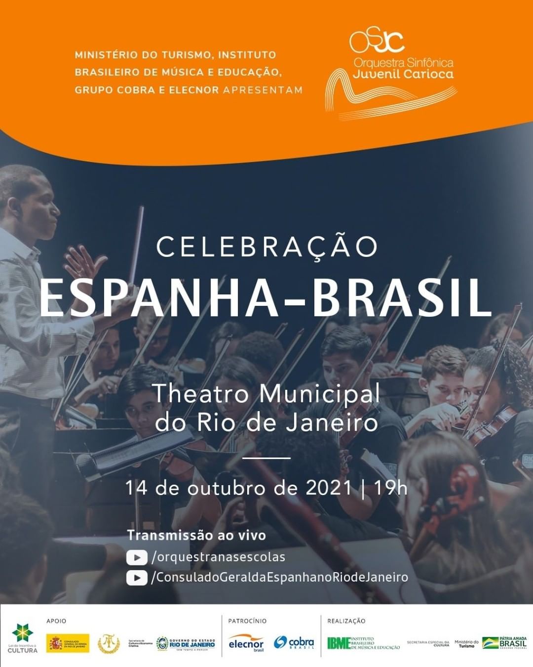 Consulado de España en Río on X: Em 2019 @CGEspRio apoiou #estudantes da  rede pública em uma viagem pela #espanha produzindo música e encontros.  Hoje,19hs,Orquestra Sinfônica Juvenil Carioca homenageia o país em