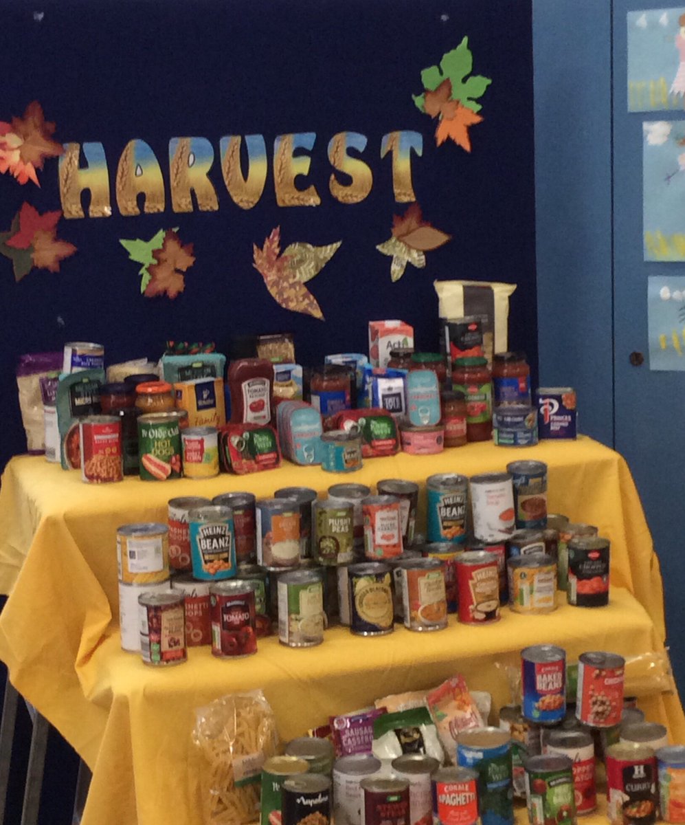 StJosephsCas's tweet photo. Our Harvest collection for the food bank is building up nicely. Our donations will be delivered on Monday. https://t.co/XfamS4pp09