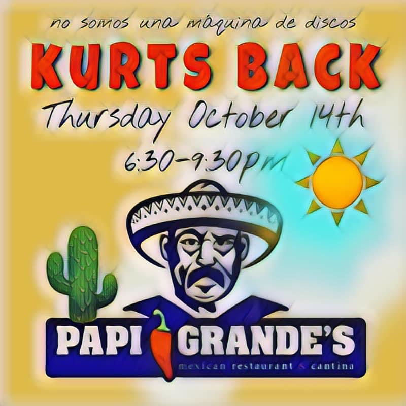 Tonight we are at Papi Grande’s in Amherst. 6:30 - 9:30!