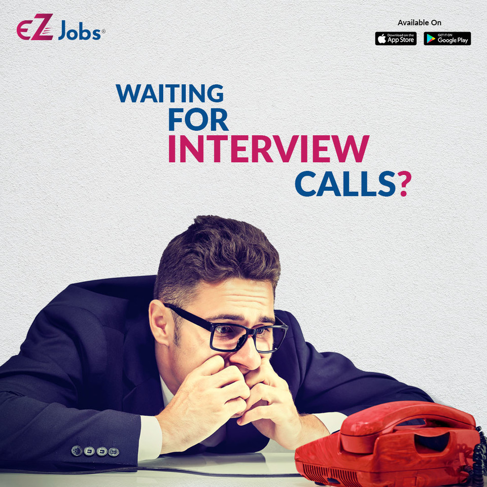 Ezjobsio's tweet image. Still, waiting to hear back? Apply on EZJobs &amp;amp; get instant responses.

#Interviewcalls #Vacancy #resumereview #jobseekers #careeradvice #interviewtips #resumetemplates #job  #jobsearching #jobsinindia #EZinterviews #EZJobs