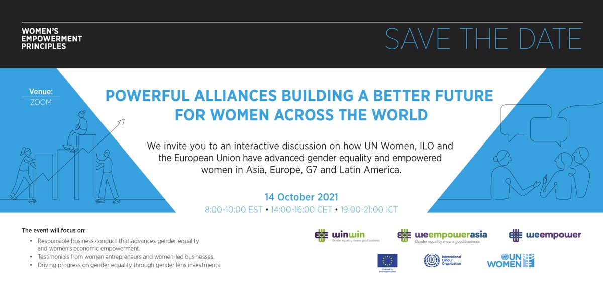 🔴Now live ! Join the event “Powerful Alliance building a better future for women across the world”! ☝️You are not registered ? Not to worry- follow the livestream: unwo.men/pMWv50GqYoH #WEPs #WinWin #WeEmpower Funded by 🇪🇺