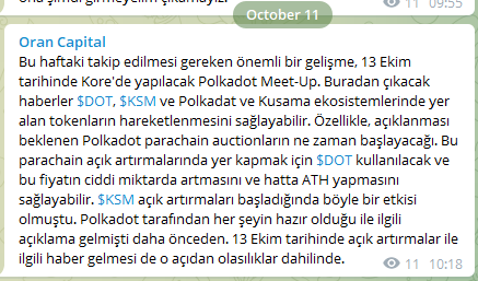 OranCapital's tweet photo. Türkiye'de belki de kimsenin takip etmediği, Polkadot ile ilgili gelişmeyi hafta başında duyurarak takipçilerimize kazandırdık! Siz de crypto ve diğer piyasalar hakkında haberler ve teknik analizler için Telegram kanalımızı takip edebilirsiniz. https://t.co/D4slq7Yjkh $DOT $BTC https://t.co/3ZdJ9PXY7z