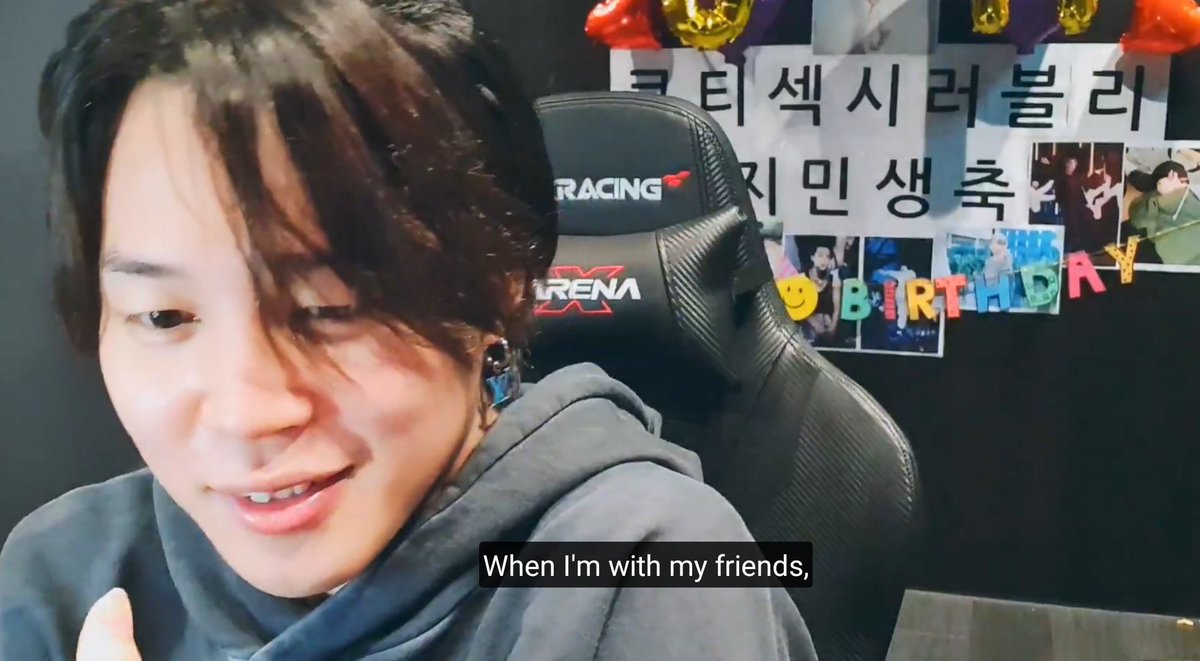 taebokkiii's tweet photo. Jimin saying that whenever he's with his friends, they always ended up talking about us (armys) alot 😭 https://t.co/86b58t0axR