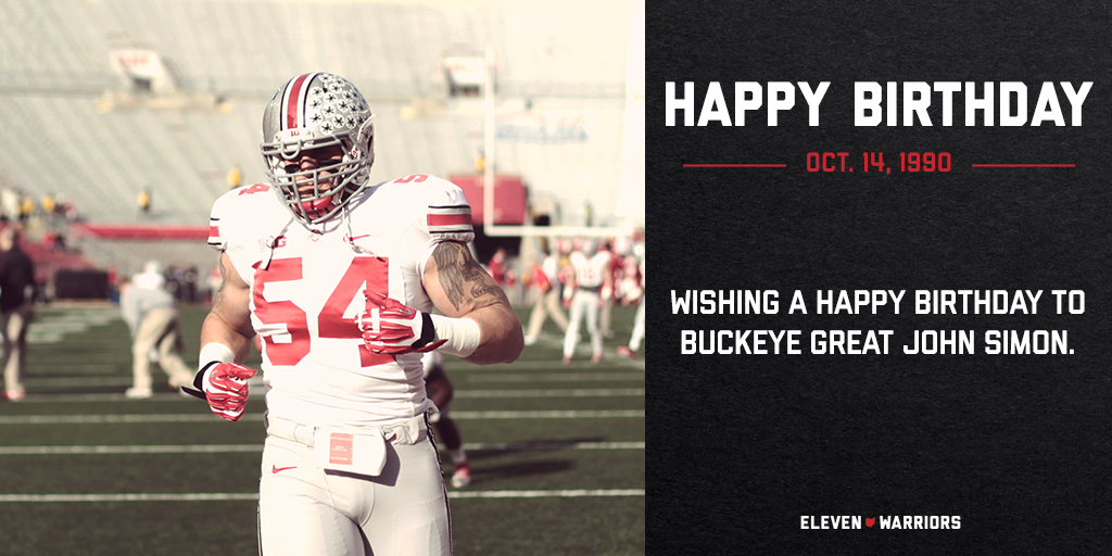 Wishing a happy birthday to Buckeye greats Keith Byars and John Simon. 