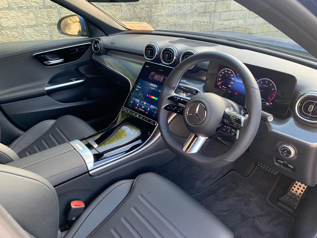 𝑻𝒉𝒆 𝒏𝒆𝒘 𝑴𝒆𝒓𝒄𝒆𝒅𝒆𝒔-𝑩𝒆𝒏𝒛 𝑪-𝑪𝒍𝒂𝒔𝒔 𝒔𝒂𝒍𝒐𝒐𝒏.
Your new comfort zone and a new kind of luxury. 

Just landed ..  𝗖𝟮𝟬𝟬 𝗔𝗠𝗚 𝗟𝗶𝗻𝗲, 𝟵 𝘀𝗽𝗲𝗲𝗱 𝗔/𝗧 in 𝗦𝗽𝗲𝗰𝘁𝗿𝗮𝗹 𝗯𝗹𝘂𝗲 𝗺𝗲𝘁𝗮𝗹𝗹𝗶𝗰.

To find out more, call on 059 917 4000.

#newcclass