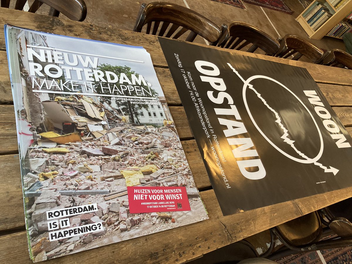 Posters van @isithappening_ en @yuriveerman zijn te krijgen bij Leeszaal West 
#woonopstand