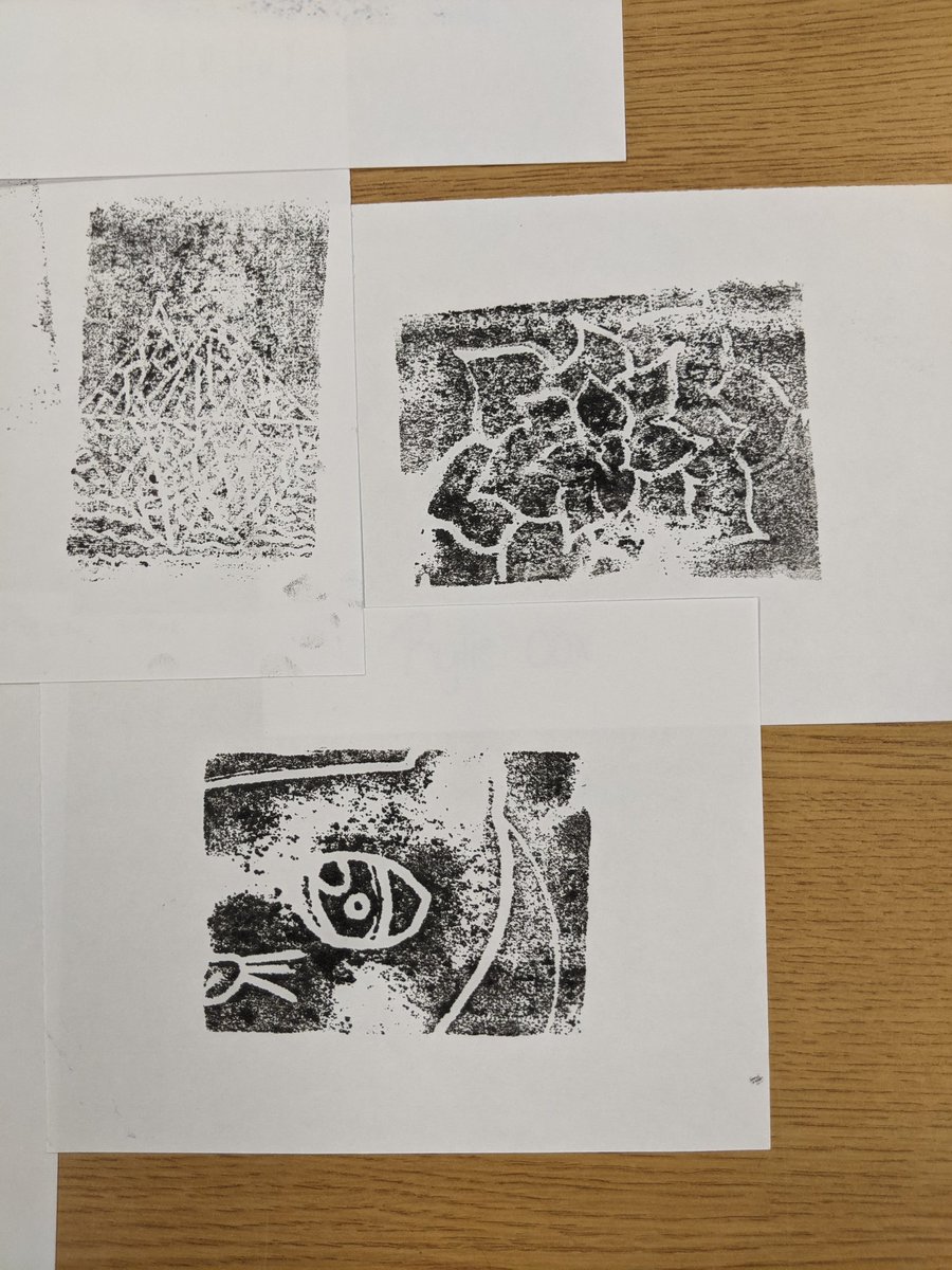 The first student pieces from Art Club! @cms_grizzlies