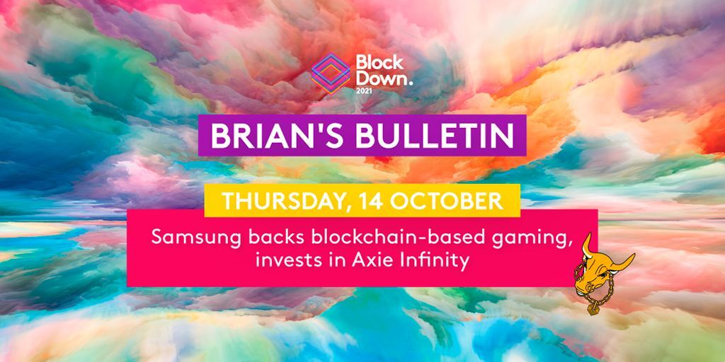 BlockDownConf's tweet image. Wow! @SamsungUS backs blockchain-based gaming, invests in @AxieInfinity!
Blockchain gaming is getting huge! What blockchain games are you playing?
bit.ly/2YQWuAo
A great article from @cryptonews
#BlockDown #Blockchain #Crypto #Bitcoin #CryptoNews