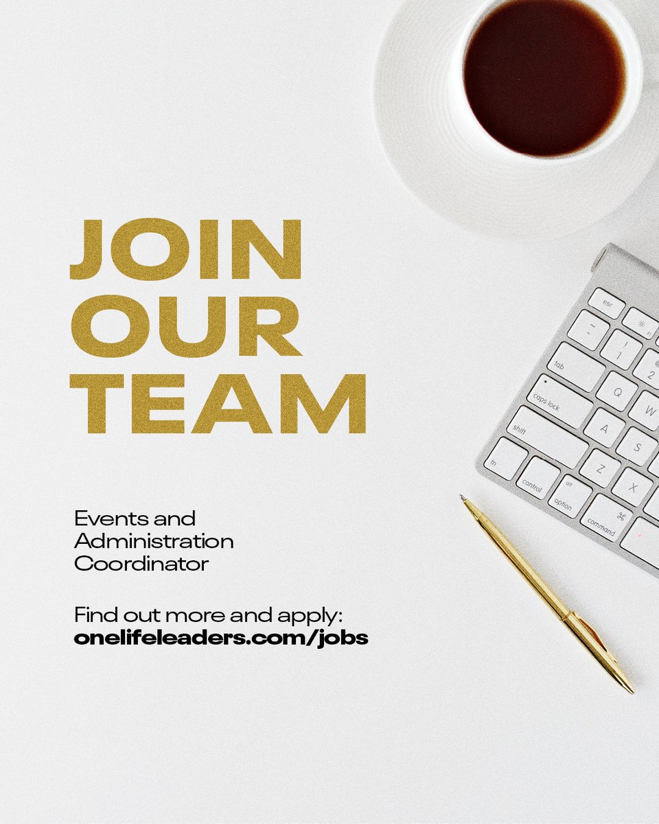 Come and work for Onelife! We’re looking for an Events and Administration Coordinator to join our small team this year. 

Location: Watford
Hours: Full Time
Salary: £25,000
Deadline: Wednesday 3 November

onelifeleaders.com/jobs

#leadership #youngleaders #recruitment #job