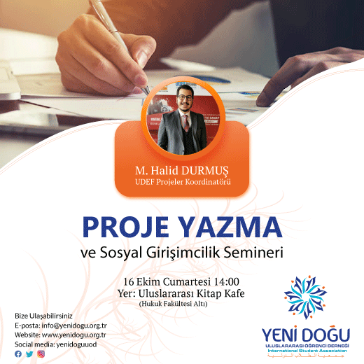 16 Ekim Cumartesi saat 14:00 da Kitap kahvemizde  Udef <a href="/udeforgtr/">UDEF</a> Proje Koordinatörü M. Halid Durmuş'un @halidurmus Proje Yazma semineri olacaktır. Tüm öğrencilerimizi bekliyoruz
@gaziantepuniv <a href="/udeforgtr/">UDEF</a> <a href="/yenidoguuod/">Yeni Doğu UÖD</a> @halidurmus @fatih_tanriover