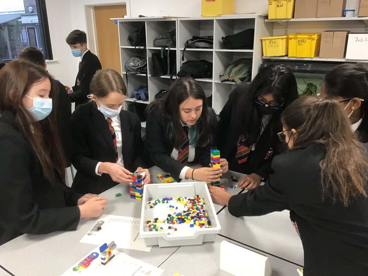 HGSMaths_'s tweet photo. Egg-cellent ‘Brick by Brick’ challenge pics as part of Big Picture Day with Y9 #STEM. Tallest tower that can balance an egg for 10 seconds🥚💥 tallest so far: 153.5cm! Egg-septional 👏🏼. Let’s see if this afternoon’s groups can hatch a plan to win 🏆 @HarrogateGS @hgs_science https://t.co/WABeB9CU6L