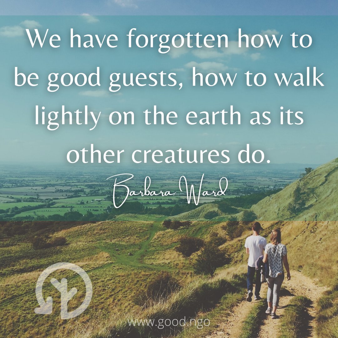 GOOD_certified's tweet photo. Walk lightly. https://t.co/RwjvY0QAOC #goodguests #barbaraward #nature #walklightly #barbaraward #ward #dosomethingGOODtoday #beTransparent #beAccountable #sustainability #environment #disposal #esg #GOODcertified #GOODngo #GOOD https://t.co/ivkbKNQiie