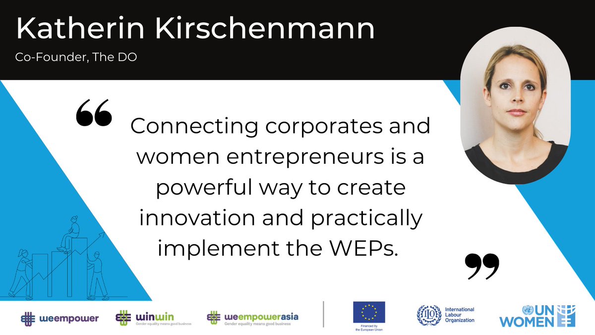 Important insights from Katherin Kirschenmann from @thedo_world during our event 'Powerful Alliance building a better future for women across the world' You can join us live: unwo.men/IvpJ50GqYBc #WeEmpower #WeEmpowerAsia #WEPs W/ @EU_FPI