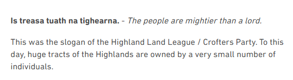 Today's #LandReform lesson from @ScotsGaelicDuo