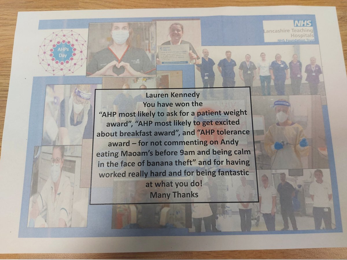 Lauren Kennedy (@lauren1kennedy) on Twitter photo Critical care AHP awards ceremony! Thanks for the awards. Proud to be part of such a fabulous team. Happy AHP day <a href="/ICU_Therapy_RPH/">Critical Therapy RPH</a> <a href="/LthtrDietitians/">LTHTR Dietitians</a> Critical care AHP awards ceremony! Thanks for the awards. Proud to be part of such a fabulous team. Happy AHP day <a href="/ICU_Therapy_RPH/">Critical Therapy RPH</a> <a href="/LthtrDietitians/">LTHTR Dietitians</a>