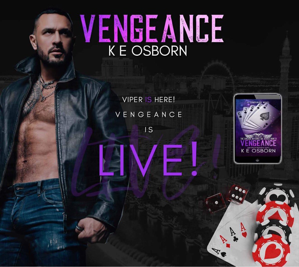 💥NEW RELEASE💥
★☠★ Vengeance will be mine ★☠★

Vengeance by K E Osborn

#KindleUnlimited
👉 mybook.to/cdmcvengeance
Add to your TBR list: bit.ly/cdmcvengeance

#ChicagoDefiance #MCRomance #WeAreDefiance #KindleUnlimited #KEOsborn #Vengeance #KU