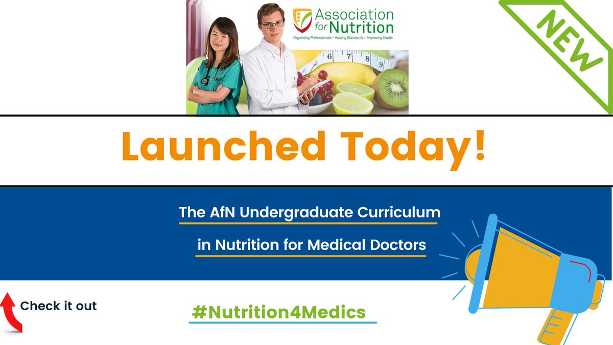 We are pleased to have led the review &amp; development of this much needed resource. This curriculum provides doctors with a foundation in nutrition; helping patients to live healthier lives &amp; improved referrals for more support when needed. #Nutrition4medics associationfornutrition.org/medical-curric…