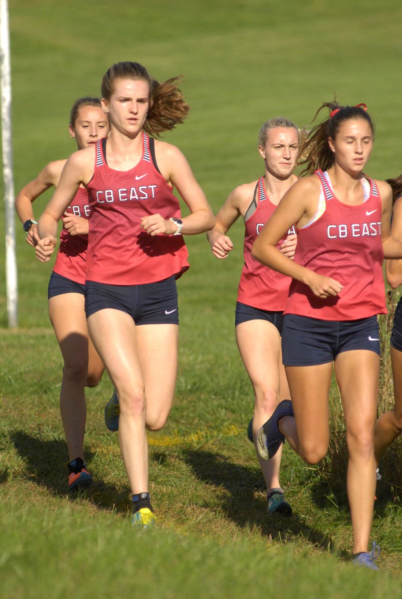 The <a href="/east_cb/">CB East High School</a> girls cross country team defeated CB West, 24 to 31!  The team is undefeated at 5-0 heading into next week’s league championship meet! Go Patriots!!
