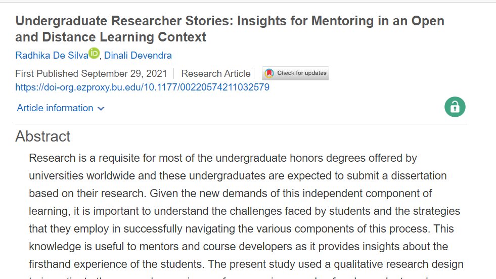 JournalofEd's tweet image. Do you support undergraduate students? Check out our latest study using qualitative methods to explore how undergraduate students experience research and the challenges they face.