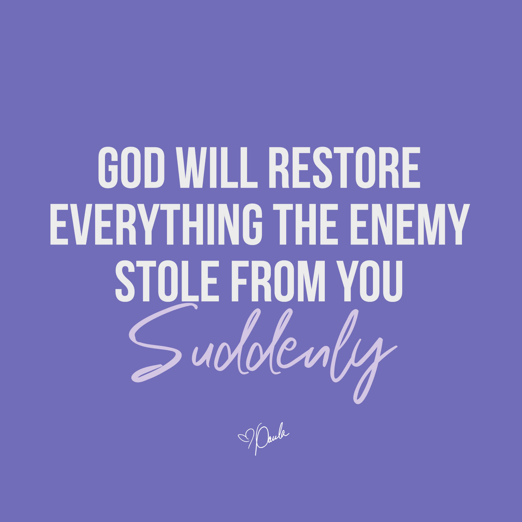 Paula White-Cain on X: &ldquo;God will restore everything the enemy 