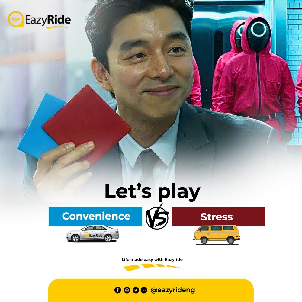 wakasell's tweet image. Let’s play #eazyride  #easytransport #dailycommute #lessstress #convenience #lagosnigeria #lagosbusiness #lagosvendors #500startups #lifeinlagos #lagosweddings #lagosweddings #lagostransport #lagosnigeria #lagosstate #lagosworkingclassladies #lagosworkingmoms #squidgamememes