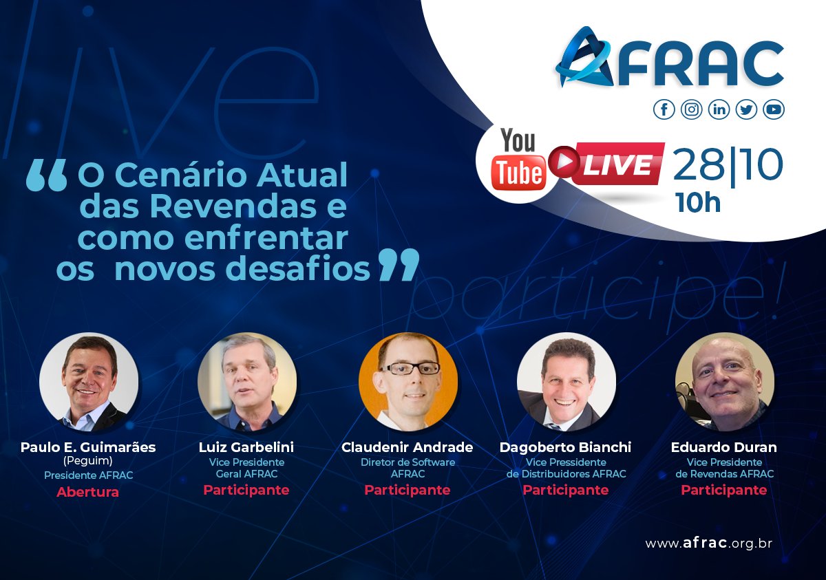 AFRAC_Oficial's tweet photo. Quer participar da nossa live? É bem simples, clique aqui https://t.co/A5h84sMkQr e faça o seu cadastro e receba o link da transmissão. Será dia 28/10 às 10h pelo #youtube 

#boa #vitrinedomercadoafrac #marketplaceafrac #seloafrac #universidadeafrac #associados #parcerias https://t.co/kjlIzlWBce