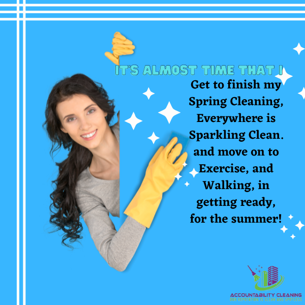AccountCleaning's tweet photo. It's almost time that I😊😊
Get to finish my Spring Cleaning, Everywhere is Sparkling Clean.
and move on to Exercise, and Walking, in getting ready, for the summer!🙌 🙌 🙏 🙏
#Accountability #cleaning #cleaningoffices #cleanliness #cleaningtips #clean #keepticlean #alwaysclean https://t.co/JdrKxfgWRm