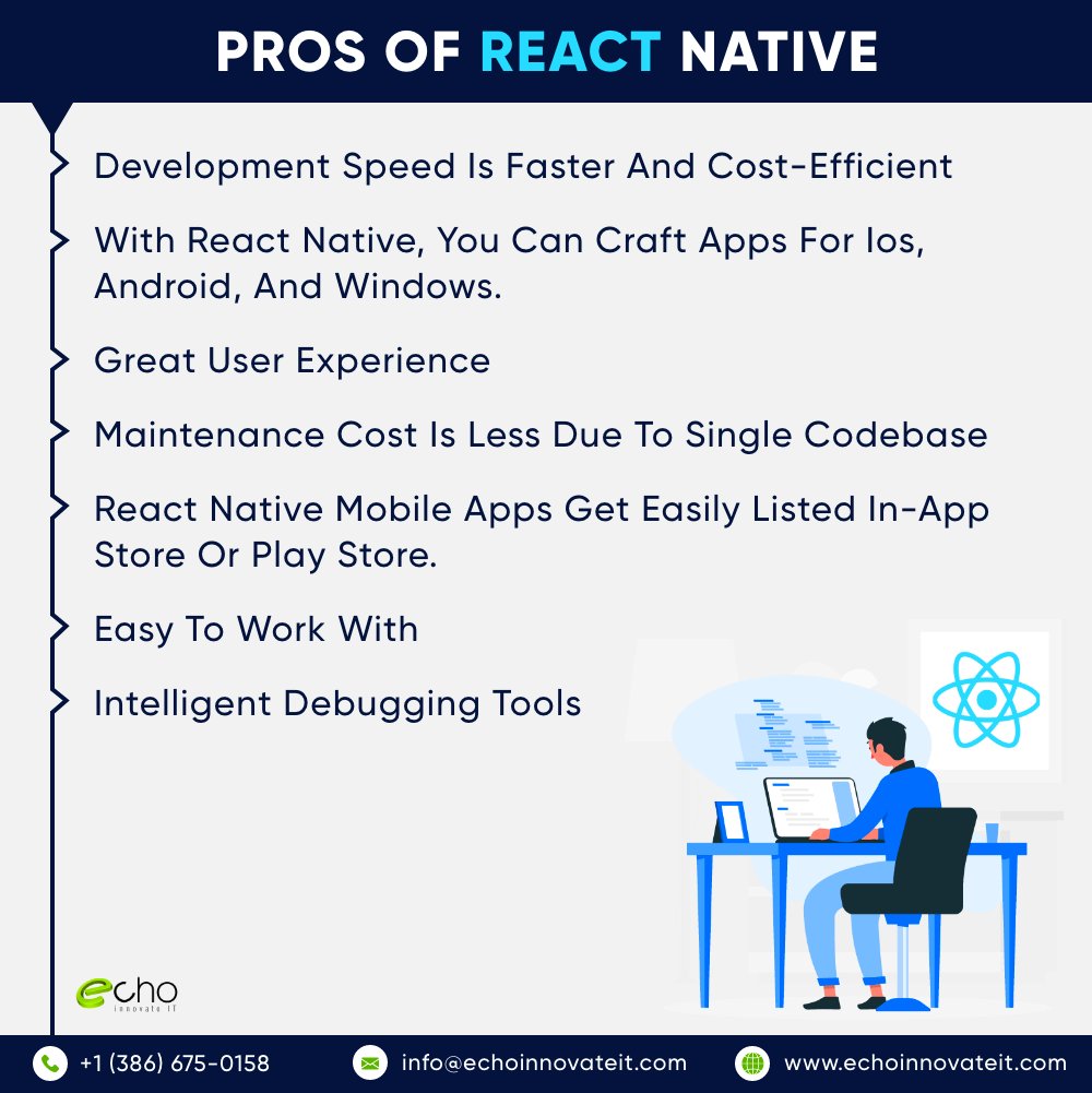 echoinnovateit's tweet image. Every framework has its benefits and drawbacks that ease or obstruct mobile app development to some extent. Here are some benefits of React Native.

#reactnative #reactnativeapps #reactnativedevelopers #mobileappdevelopment #mobileappdeveloper #mobileappdevelopmentcompany