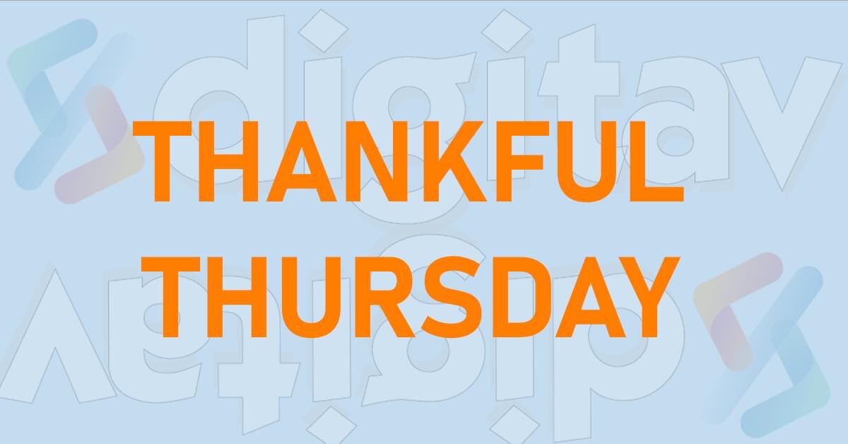 Digitav's tweet photo. Thankful Thursday!
What is something you’re thankful for today?
We’ll go first, here at Digitav we are thankful for all of our hard-working staff who go above and beyond to deliver you the best service 😀
#thankfulthursday #Digitav
https://t.co/EFkIlcPZX1 https://t.co/tlObvfeTp3