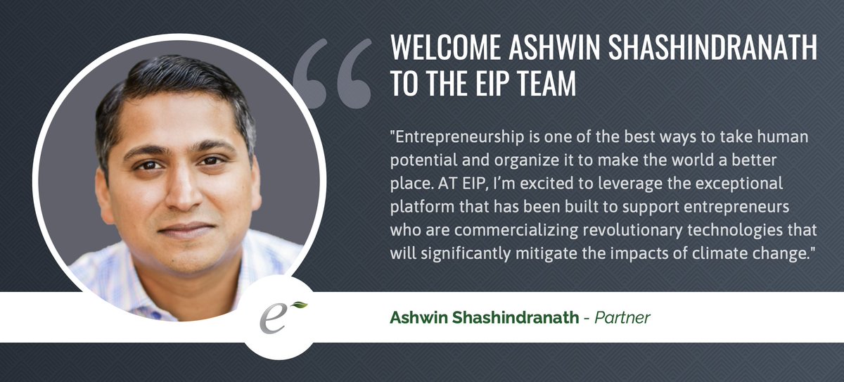 .<a href="/EnergyImpact_/">Energy Impact Partners</a> is excited to announce that Ashwin Shashindranath <a href="/ashwinss/">a s h w i n</a> has joined our team!