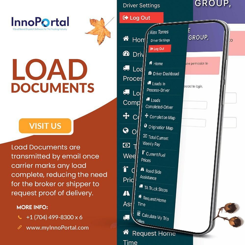 beeeearthly's tweet photo. Load documents are transmitted by email once carrier marks any load complete, reducing the need for the broker or shipper to request proof of delivery.

View our on-demand demo https://t.co/O7E2yYOslM

#trucking #PoweredbyInnoPortal #Tracking #truckingindustry #truckingcompan… https://t.co/Ap9V20pq5a