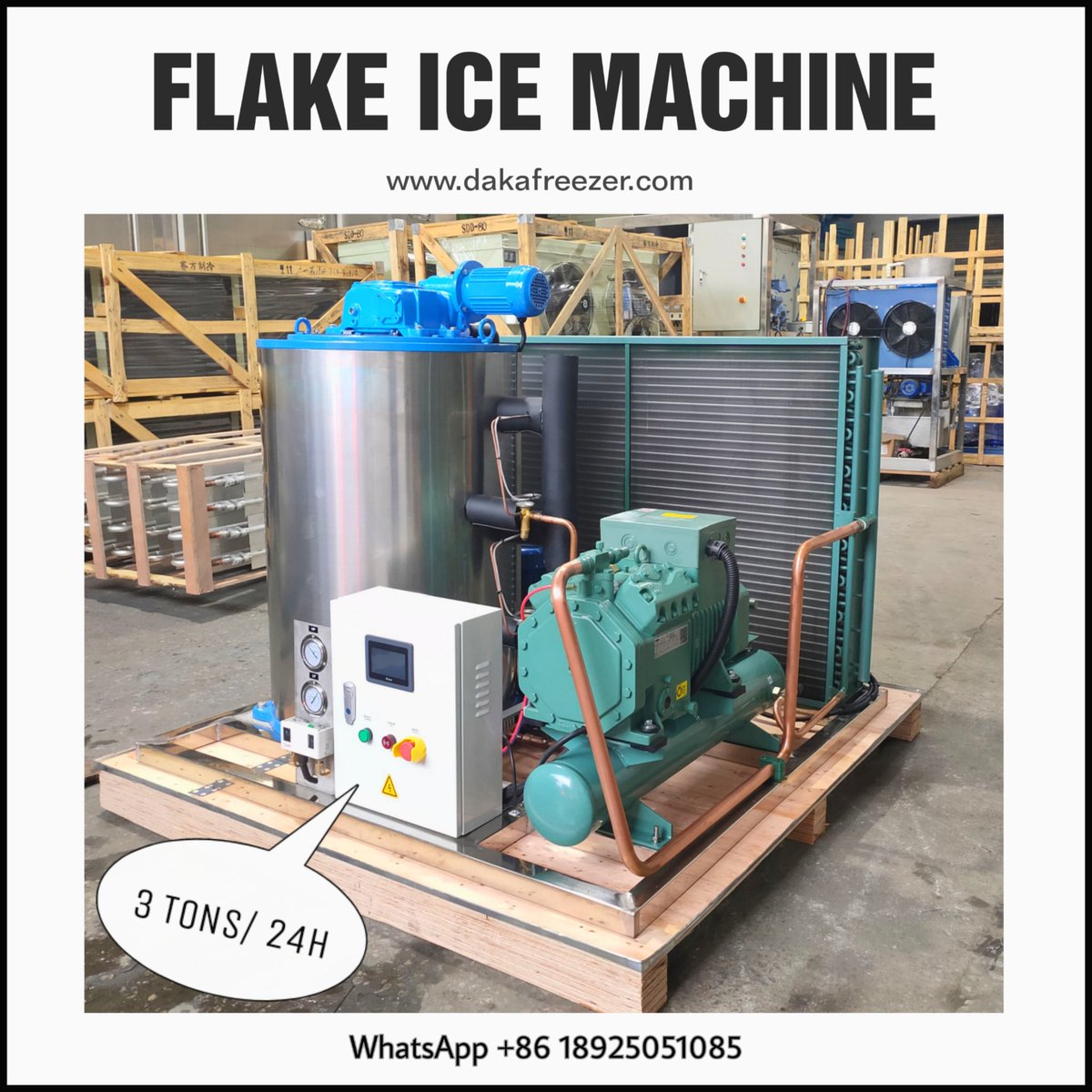 DakaFreezer's tweet image. 💎Flake Ice Machine/Ice Maker
💎Ice making capacity 3 tons/24hr.
💎Air-cooled with Bitzer compressor
WhatsApp:wa.me/8618925051085
🌏dakafreezer.com
💌fendy@dakafreezer.com

#icemakermachine #icetubemachine #icemaker #machineicemaker #iceblockmakingmachine#iceplant