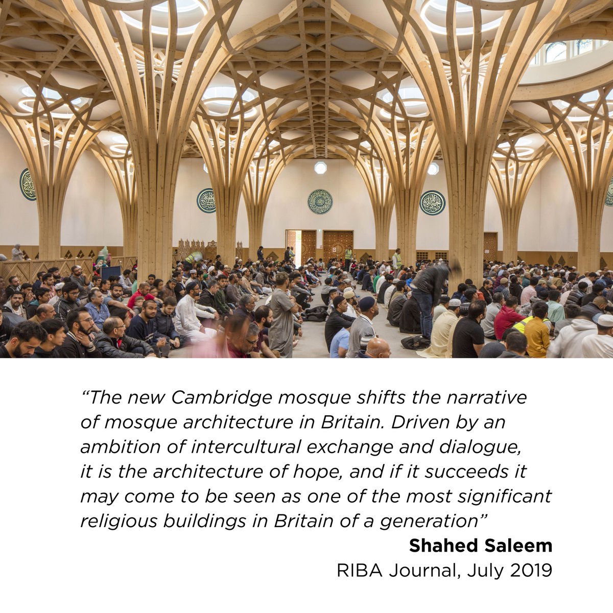 MarksBarfield's tweet photo. The story of Cambridge Central Mosque – The project
The Stirling Prize will be announced this evening. Live broadcast on BBC New Channel and BBC Radio 4. Good luck to all the shortlisted projects.
#Today #StirlingPrize 14 Oct 2021
#SustainableArchitecture #BritishMosque https://t.co/UQcXb8LTHP