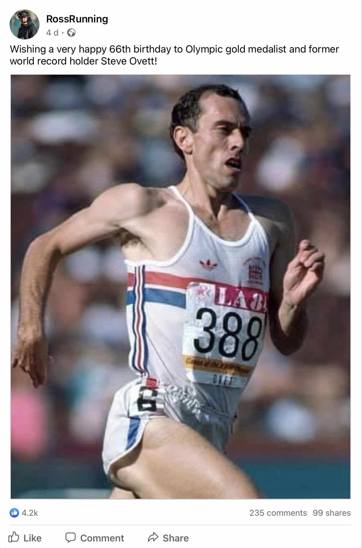 My favourite athlete - Steve Ovett

Happy Birthday 