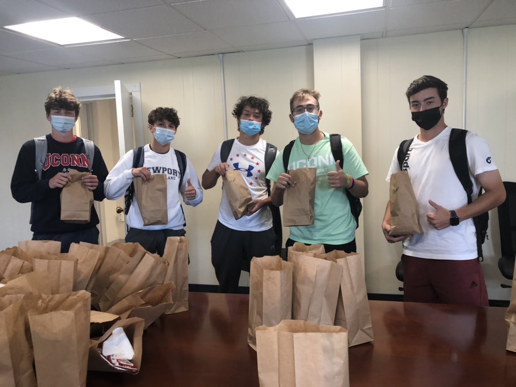 Our first visitors have arrived for PB and J with the AD! @uconnaverypoint @uconn <a href="/mkobo03/">Michael Kobylanski</a>