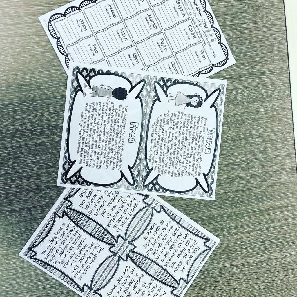 To bring character traits to life we made inferences on characters and played whole class guess who game!