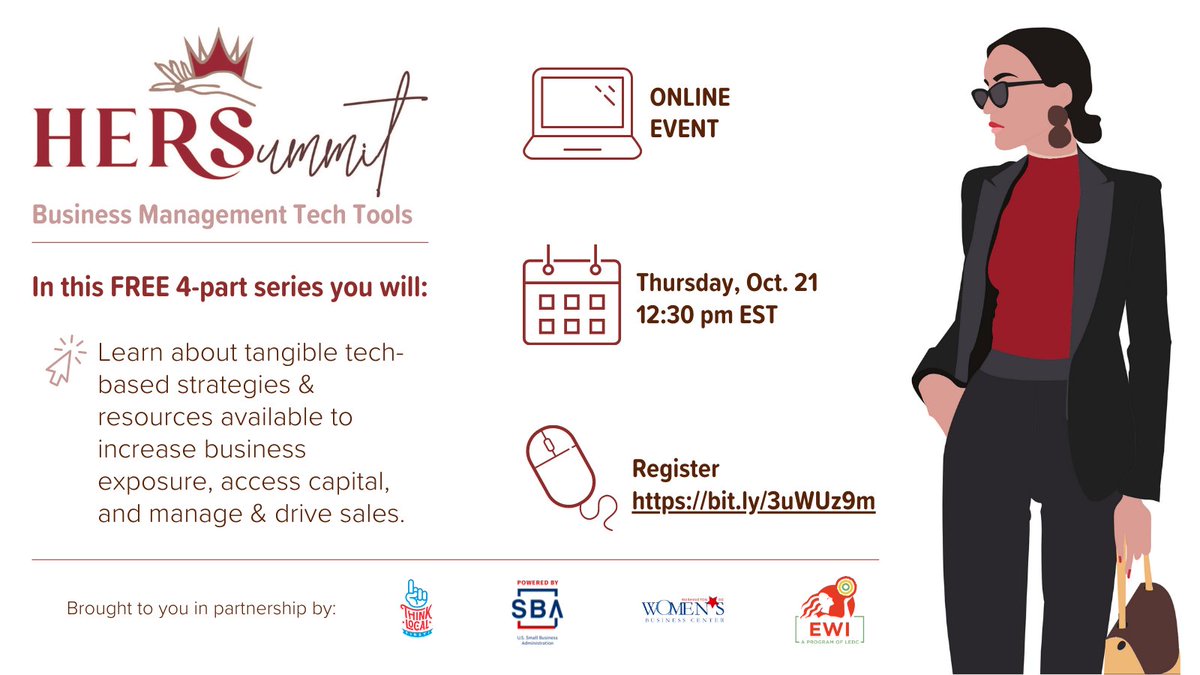 thinklocaldc's tweet photo. FREE #HerSummit: Biz Management Tech Series Part One begins Thurs October 21st! Join @IFundWomen + @BGirlVentures for interactive 1 Hr virtual training on #crowdfunding for #WomeninBusiness | Register Now! https://t.co/UkkO6fQ2Tx
Powered by #Thinklocaldc @TheDCWBC and @ledcmetro https://t.co/Bp2xaBgmky