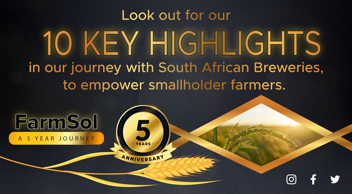 FarmSolHoldings's tweet photo. Look out for our 10 key highlights in our journey with @SABreweries, to empower smallholder farmers. Learn and grow with us! #FarmSol #FarmerDevelopment #agriculture #SABreweries https://t.co/tQYDMLtp2L