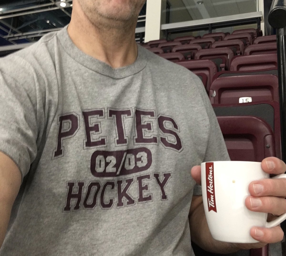 Dug out my first <a href="/PetesOHLhockey/">Peterborough Petes</a> team issued T-shirt in honour of tonight’s home opener!! Petes 65th year, Bman’s 20th as a Pete
