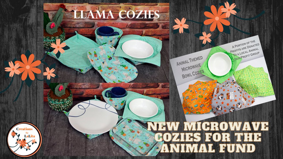 Check out my new item for my support animal rescue listing. #Llama microwave cozies. Find them in my #Etsy shop. etsy.com/listing/726987…
#supportanimalrescue #llamabowlcozy