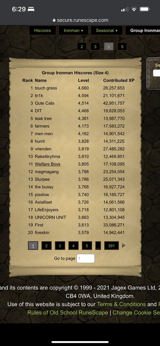 Even if it was for a moment, the boys and I hit the top 20 for four man group Ironman. Got a big weekend of gains ahead of us.