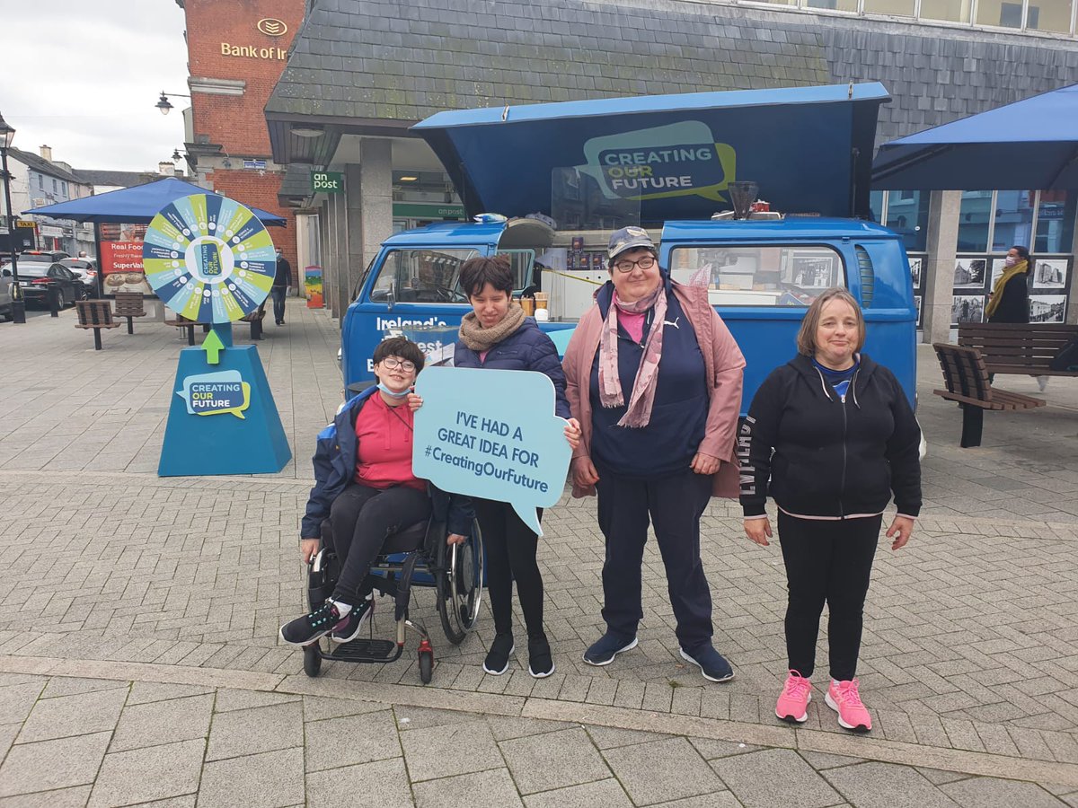 Thanks to Laura Smith, Natalie Lazuga, Bríd Dowd &amp; Orla Ruddy from Cavan <a href="/RehabGroup/">Rehab Group</a> who submitted great ideas to #CreatingOurFuture on the need for more research into integrating people with disabilities into employment. 

Submit your idea at creatingourfuture.ie/submit-your-id…